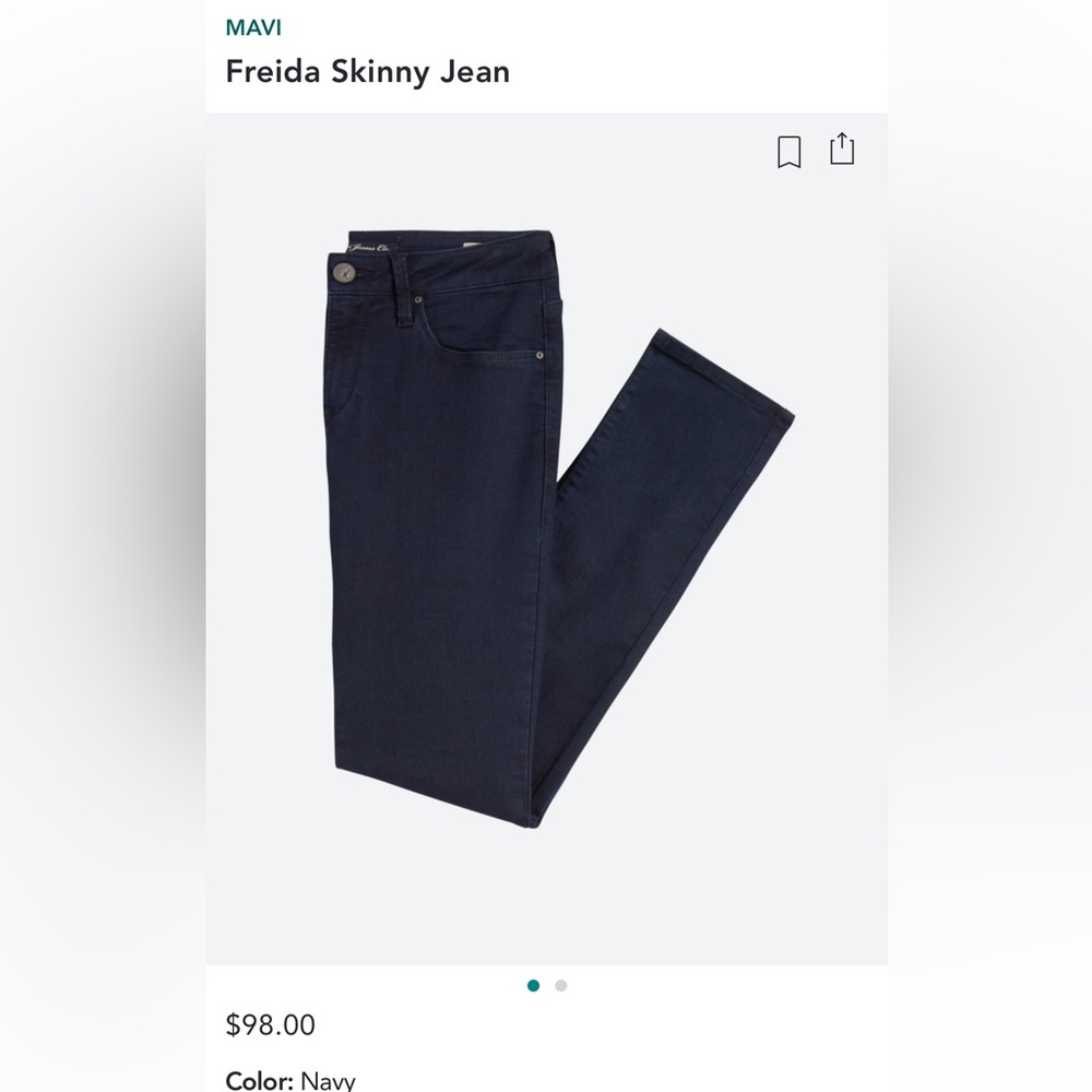 Mavi Alexa Skinny Jean Dark Blue Size 31